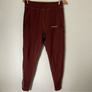 Alphalete Mens Pro Elite Joggers Burgundy Size Small Gym Performance Workout